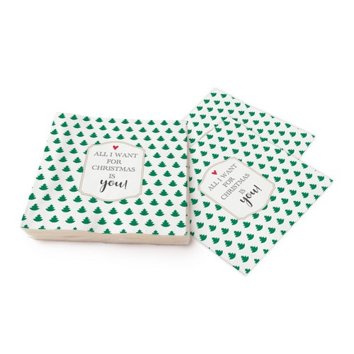 20 Servietten All I want - Nur Dich an Weihnachten 33x33cm