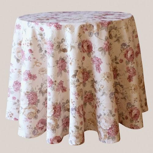 Mitteldecke rund Polyester Rosenmotiv Ø150cm