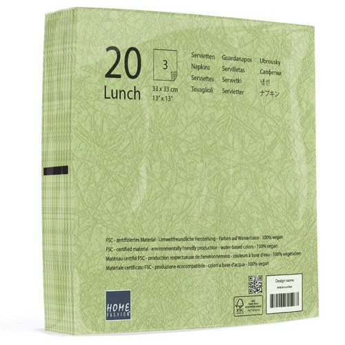 20 Servietten Modern Colours moos green 33x33cm
