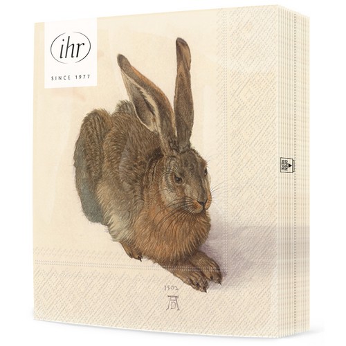 20 Servietten Dürer Hase - Dürer Hase 33x33cm