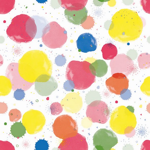 20 Servietten Splash Dots Mix - Bunte Farbtupfer 33x33cm