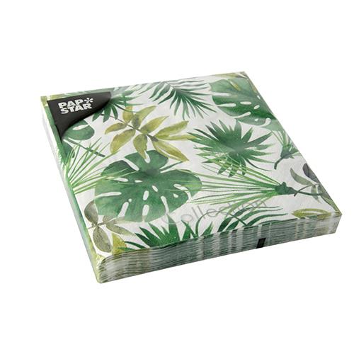 20 Servietten Monstera - Mischung aus Palmenblätter 33x33cm