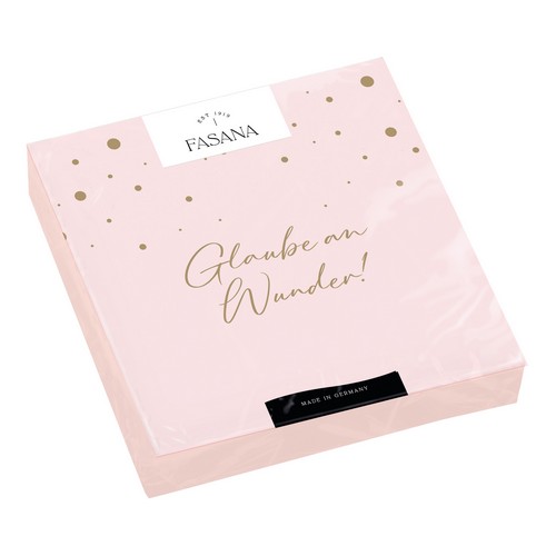 20 Servietten Glaube an Wunder - Wunder auf rosa 33x33cm