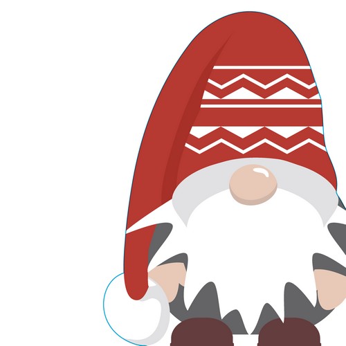 12 Servietten gestanzt Silhouettes Swedish Gnome - Skandinavischer Zwerg 33x33cm