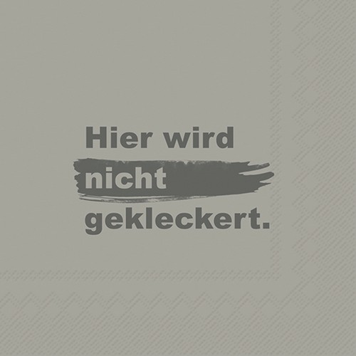 20 Servietten Hier wird nicht gekleckert - Nicht kleckern 33x33cm