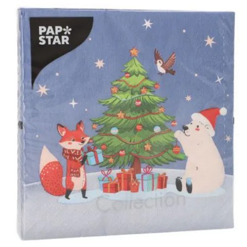 20 Servietten Christmas Party - Tierischer Spaß an Weihnachten 33x33cm