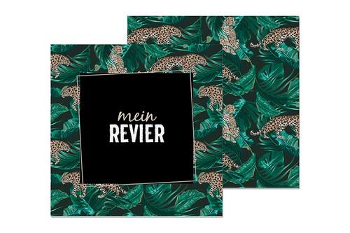 20 Servietten Mein Revier - mit Leoparden 33x33cm