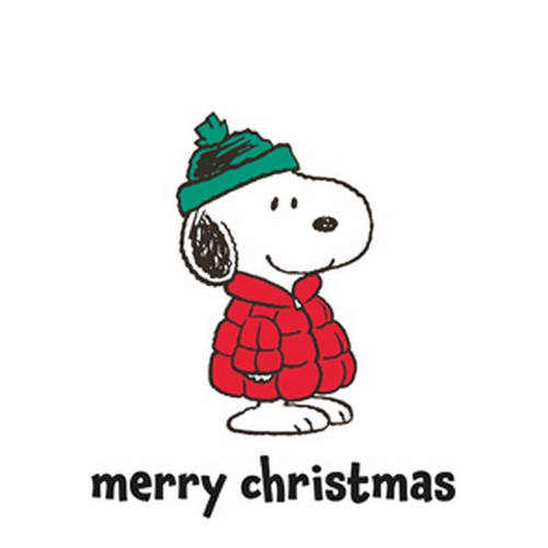 20 Servietten Snoopy Cool weiß - Snoopy in Winterjacke weiß 33x33cm
