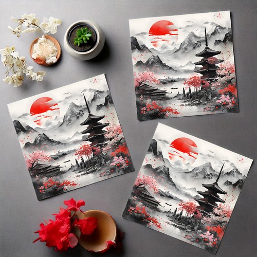 20 Servietten Asian Day - Asiatischer Tag 33x33cm