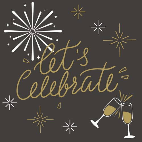 20 Servietten Let's celebrate - Endlich feiern  33x33cm