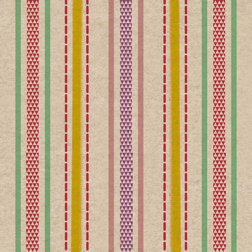 20 Servietten nachhaltig Colourful Stripes - Bunte Farbstreifen 33x33cm
