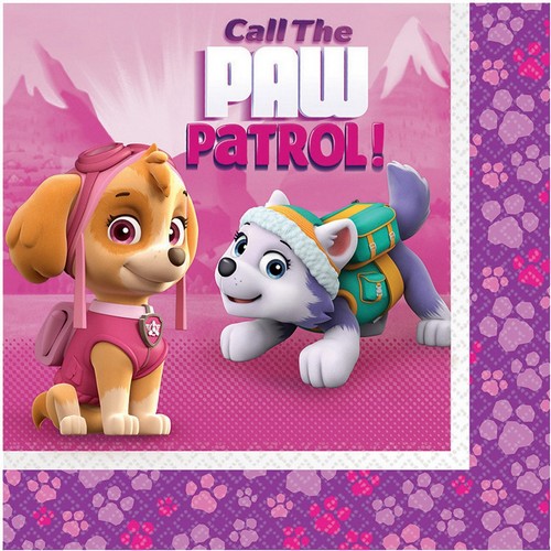 20 Servietten Pink Paw Patrol - Paw Patrol pink 33x33cm