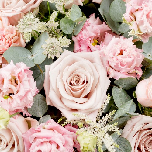 20 Servietten Romantic - Natürliches Rosenbouquet 33x33cm