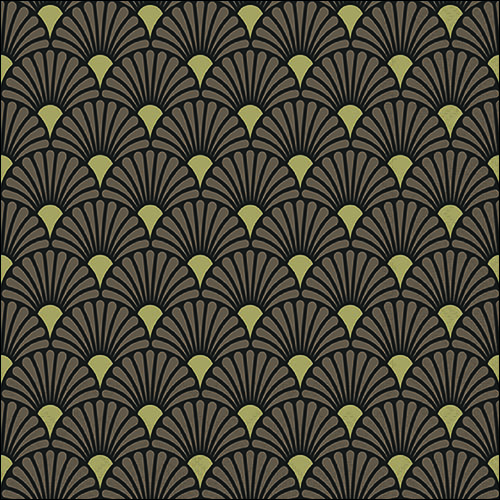 20 Servietten Art Deco black/gold - Elegante Bögen schwarz-gold 33x33cm