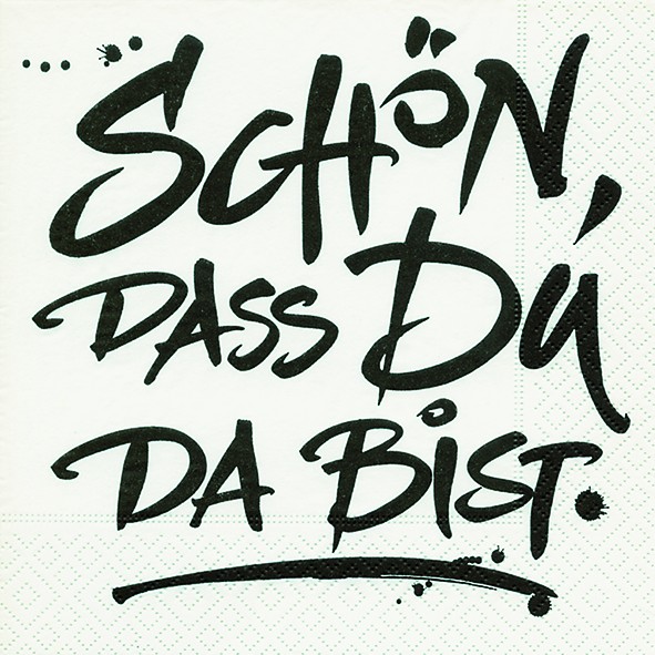 20 Servietten Schön... dass Du da bist 33x33cm