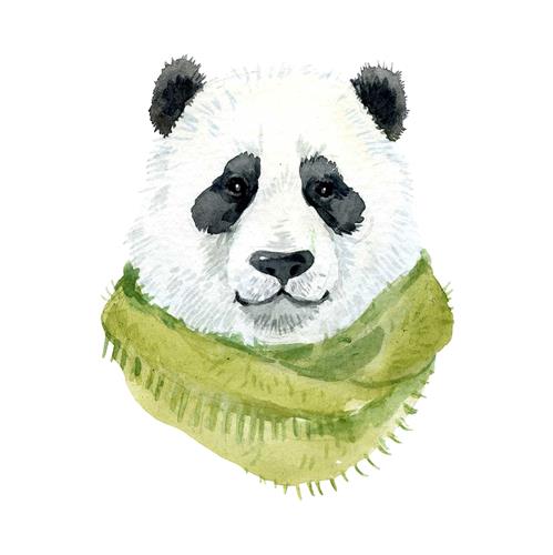 20 Servietten Winter Panda Bear - Panda in Weihnachtskleidung 33x33cm