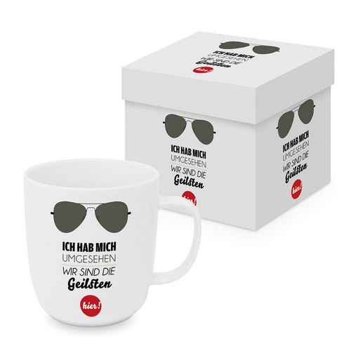 Tasse aus Porzellan Die Geilsten - Ich habe mich umgesehen 0,4L, Höhe 9cm