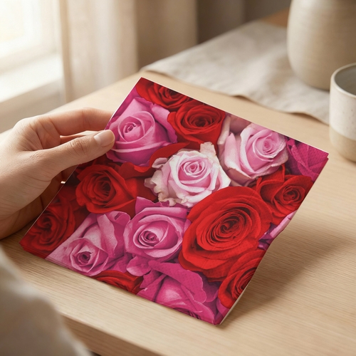 20 Servietten Rose essence - Überwältigende Rosenvielfalt 33x33cm