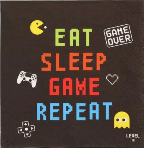 20 Servietten Gamer - Immer zocken 33x33cm