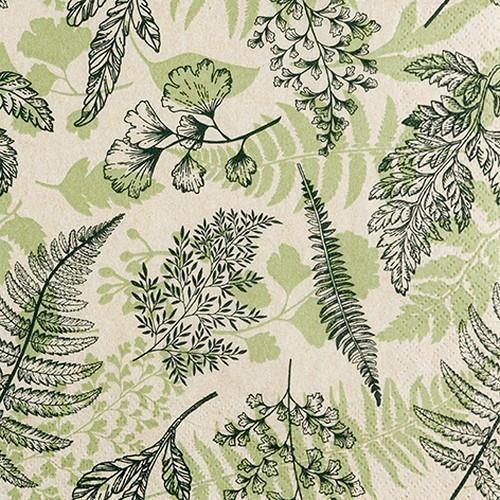 20 Servietten Eco Line Shapes of Nature - Umrisse von Blätter Eco 33x33cm