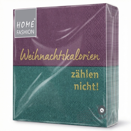 20 Servietten Kalorien zählen nicht - Weihnachtskalorien 33x33cm