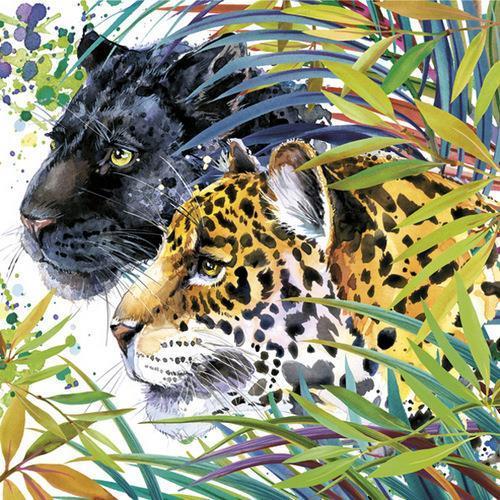 20 Servietten Wild Cats Fantasy - Wilde Raubtiere 33x33cm