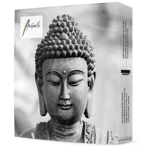 20 Servietten Buddha Head - Kopf des Buddha 33x33cm