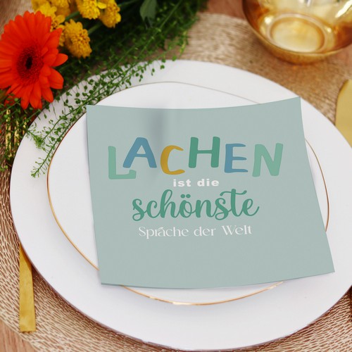 20 Servietten Lachen - Schönste Sprache 33x33cm