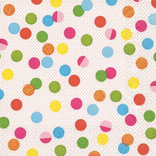 20 Servietten Party Dots - Party-Punkte 33x33cm