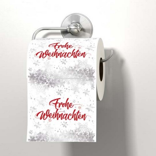 Toilettenpapier Rolle Frohe Weihnachten / Kristalle