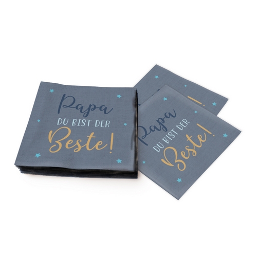 20 Servietten Bester Papa - Papa, der Beste 33x33cm
