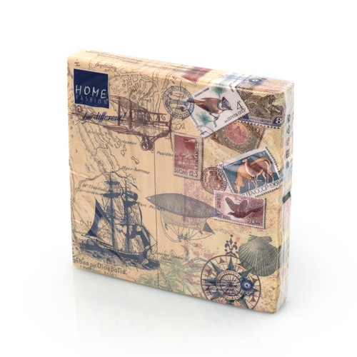 20 Servietten Around the world - Um die Welt 33x33cm