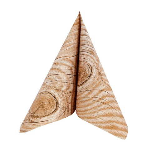 20 Servietten Natural Wood - Holzstruktur natur 33x33cm