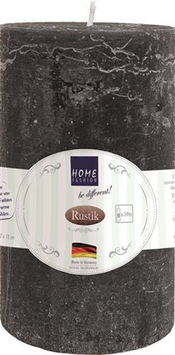 Kerze Stumpen Rustik black - schwarz Ø 7cm, Höhe 12cm