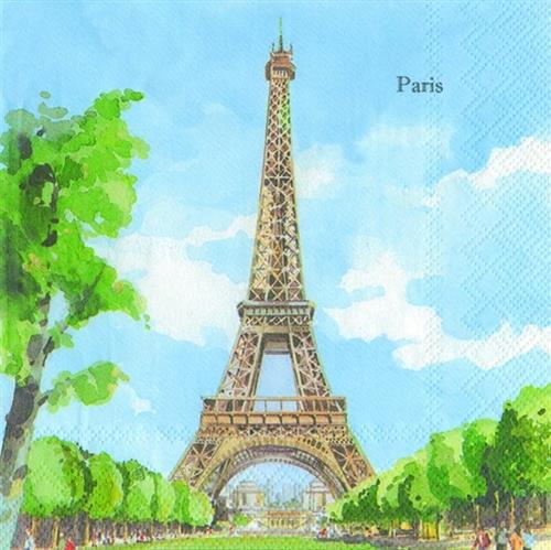 20 Servietten Paris - Besuch in Paris 33x33cm