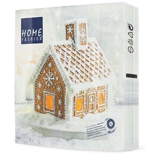 20 Servietten Gingerbread House - Lebkuchenhaus 33x33cm