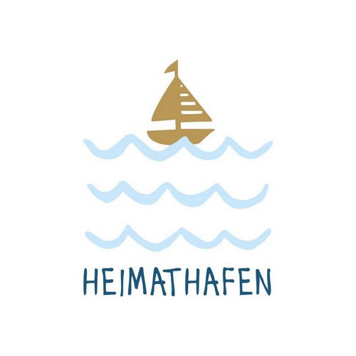 20 Servietten Seaside Heimathafen - Heimathafen mit Segelboot 33x33cm