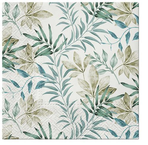 20 Servietten Natural Flow - Blättervielfals aus dem Dschungel 33x33cm