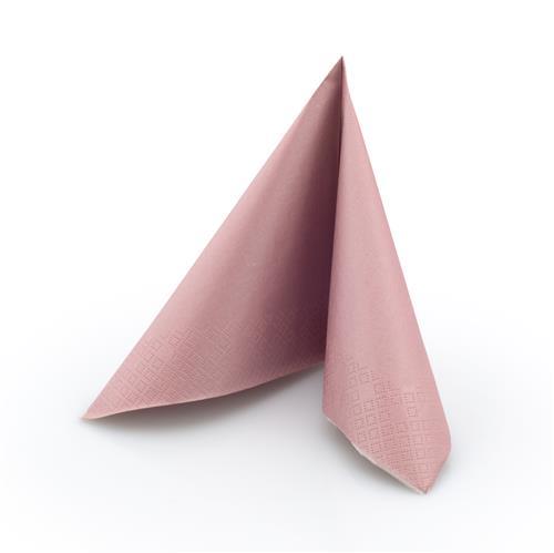 20 Servietten Perl Effect antique rose - altrosa 33x33cm