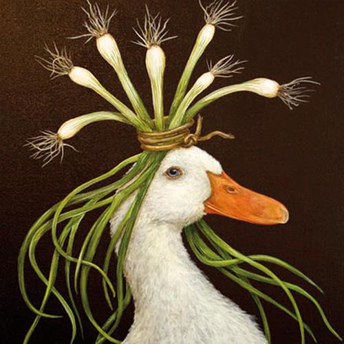 20 Servietten Miranda - Künstlerische Gans 33x33cm