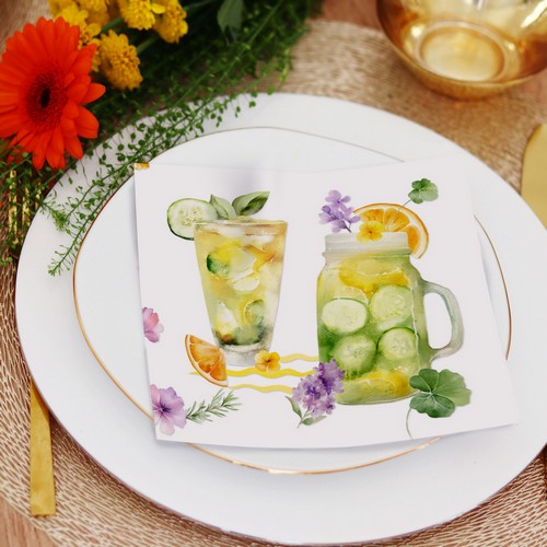 20 Servietten Lemonade - Frische Sommerlimonade 33x33cm