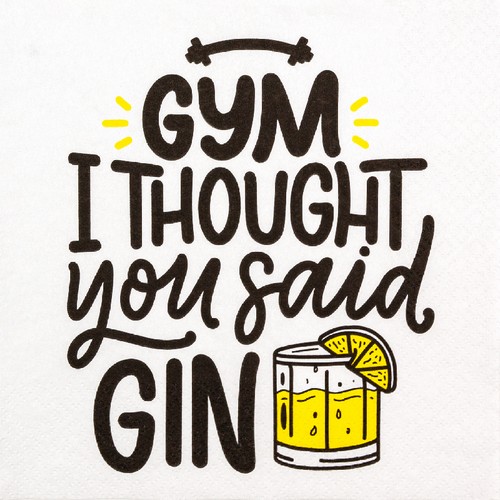 20 Servietten You said Gin - Gin oder Sport 33x33cm