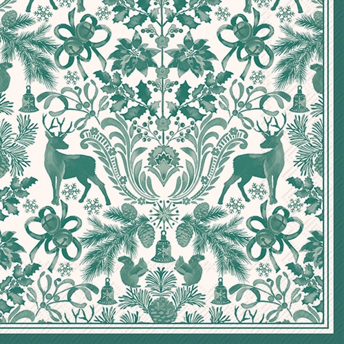 20 Servietten Brimsley green - Komposition vom Wald grün 33x33cm
