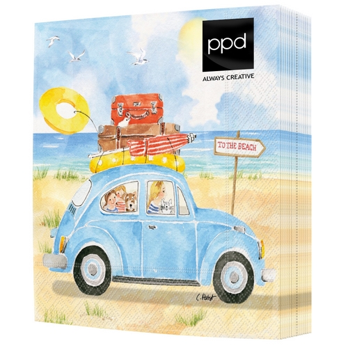 20 Servietten To the Beach - Urlaubsreise zum Strand 33x33cm