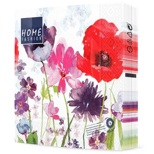 20 Servietten Meadow of Flowers - Bunte Wiese an Blumen 33x33cm