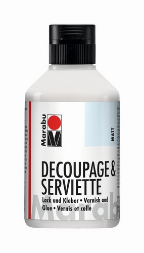 Serviettenlack & -kleber matt in Flasche 250ml
