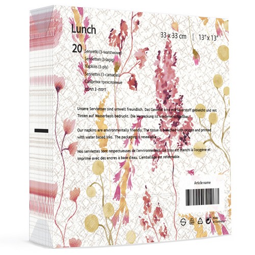 20 Servietten Fall bloom - Blühende Natur 33x33cm