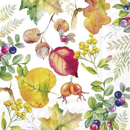 20 Servietten Harvest Season - Bunte Vielfalt im Herbst 33x33cm