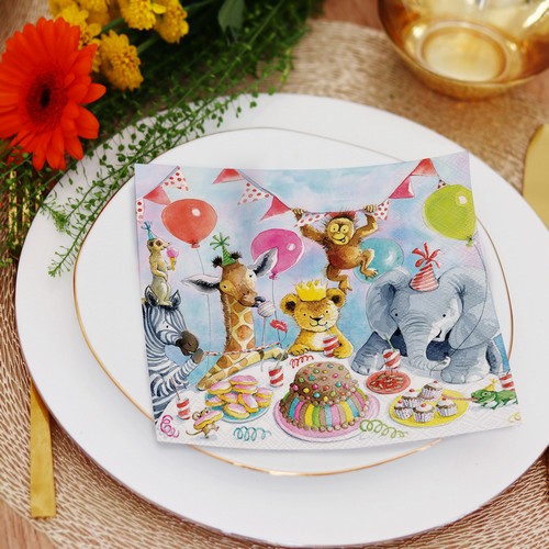 20 Servietten Party Animals - Feiern mit Partytiere 33x33cm