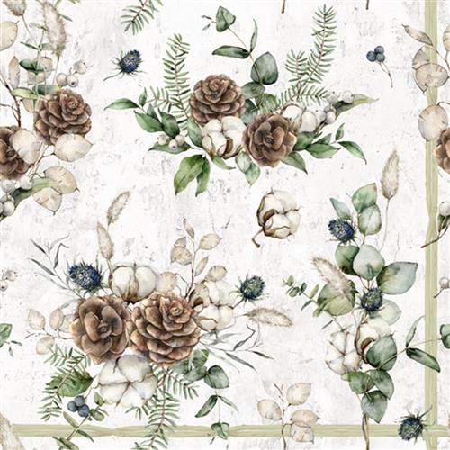 20 Servietten Rustic Nature - Rustikale Natur im Winter 33x33cm